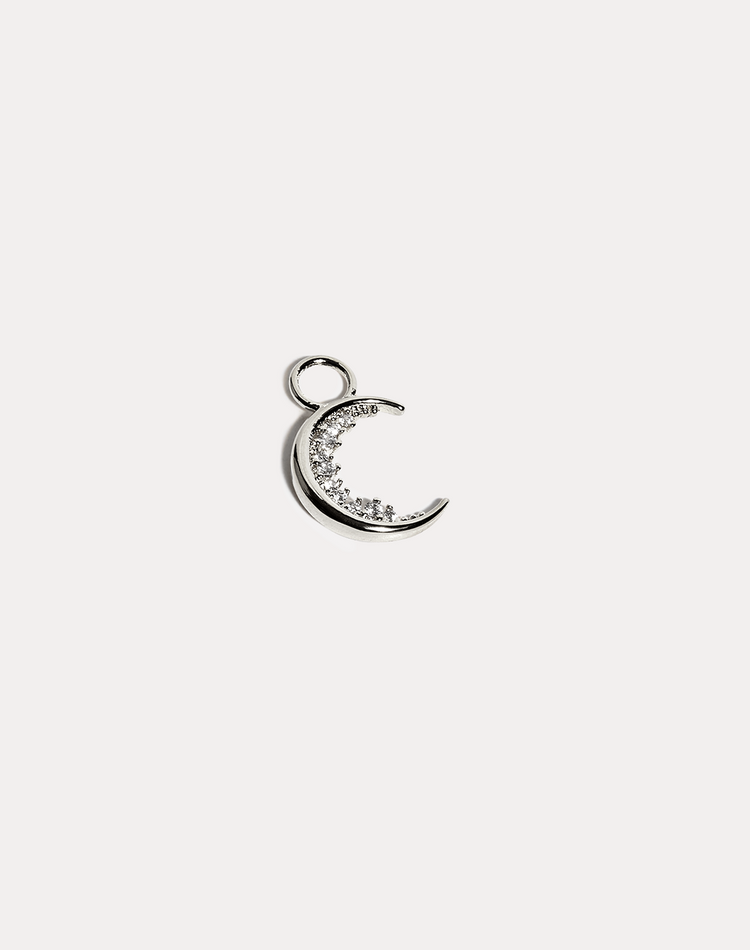 Luna Earring Charm in Silver